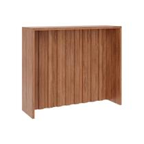 Balcão Ilha Cozinha Gourmet Bancada Bella 2613 120cm Nogal - Carraro