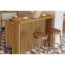 Balcão Ilha Cozinha Gourmet Princesa c/ 1 Porta e 2 Gavetas 120cm Freijo/Grafite - Nesher Balcão Ilha Cozinha Gourmet Princesa c/ 1 Porta e 2 Gavetas 120cm Freijo/Grafite - Nesher