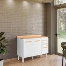 Balcão Intenza 3 Pt 2 Gv Microondas Cozinha 120cm Com Tampo Branco Freijo Balcão Intenza 3 Pt 2 Gv Microondas Cozinha 120cm Com Tampo Branco Freijo