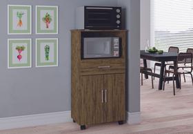 Balcão Ipê para microondas com 2 portas e 1 gaveta para cozinha - Várias Cores