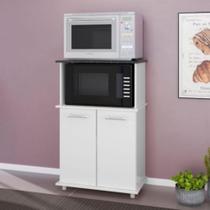 Balcão Isis 2 Portas para Micro-ondas e Forno Nicioli Branco UV
