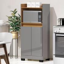 Balcão jet 2pts para microondas cinza/cinamomo flex Balcão jet 2pts para microondas cinza/cinamomo flex