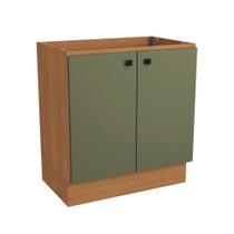 Balcão Kappesberg Pixel 2 Portas Canela/verde Frevo 80cm