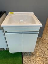 Balcao Kit Lavanderia C/tanque 61cm Amelia Gelo Aj Rorato