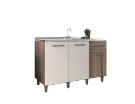 Balcão Larissa 1,20 M Multiúso 3 Portas 1 Gaveta Móveis Paraná