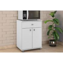 Balcão Lavanderia Multiuso ASM168 c/ 2 Portas e 1 Gaveta Branco - Movelbento