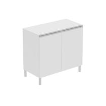 Balcão Lavanderia Slim BS33 c/ 2 Portas Branco - BRV