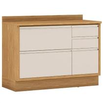 Balcão Lisboa 120cm 1 Porta 4 Gavetas para Cozinha Itatiaia Cor Off White Balcão Lisboa 120cm 1 Porta 4 Gavetas para Cozinha Itatiaia Cor Off White