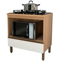 Balcão Macadamia com Tampo 1 Gaveta 80cm Telasul Balcão Macadamia com Tampo 1 Gaveta 80cm Telasul