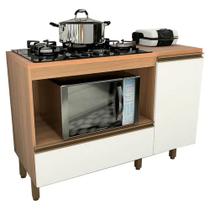 Balcão Macadamia para Cooktop 1 Porta 1 Gaveta 1,20M Telasul