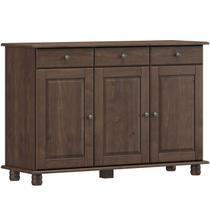 Balcao Madeira Maciça 3 Portas 3 Gavetas 129 cm 8927 Cafe Milani Store Balcao Madeira Maciça 3 Portas 3 Gavetas 129 cm 8927 Cafe Milani Store