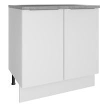 Balcão Madesa Stella 80 cm 2 Portas - Branco Balcão Madesa Stella 80 cm 2 Portas - Branco