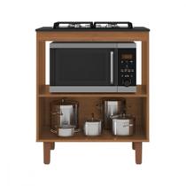 Balcão Master Para Cooktop 4 Bocas E Forno Cinamomo Preto Cinamomo Com Preto
