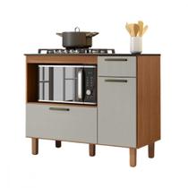 Balcão Master Para Cooktop 5 Bocas E Forno Cinamomo Areia Cinamomo-areia