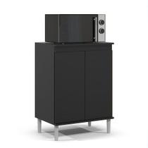 Balcão Microondas Preto EJ Móveis