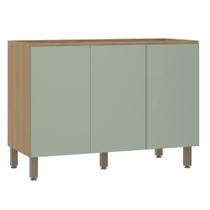 Balcão Modulado 120cm (sem Tampo) de Pia 3 Portas Slim Luciane