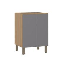Balcão Modulado 60cm (sem Tampo) 2 Portas Slim Luciane