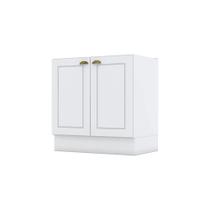 Balcão Modulado 80cm com Tampo para Cooktop 2 Portas Emily Henn