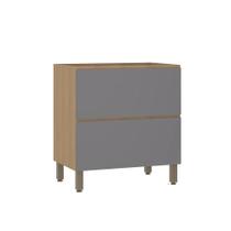 Balcão Modulado 80cm (sem Tampo) Misto 1 Gavetão 1 Porta Slim Luciane