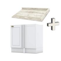 Balcão Modulado Canto Reto 1 Porta com Tampo Emily Henn