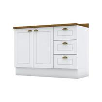 Balcão Modulado com Tampo 120cm 2 Portas 3 Gavetas Emily Henn