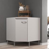 Balcão Modulado De Canto Com Tampo Fidelitá Viena 75 Cm 1 Porta Branco