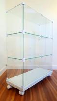 Balcão Modulado Expositor Vidro Temperado 4mm Rodízios MDF 82x103x32cm Lojas e Casa Balcão Modulado Expositor Vidro Temperado 4mm Rodízios MDF 82x103x32cm Lojas e Casa