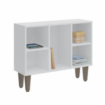 Balcão Modulado Infinity para Quarto com 5 Nichos - Branco Line