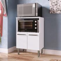 Balcão Multifuncional 2 Portas Forno Micro Cozinha Branco