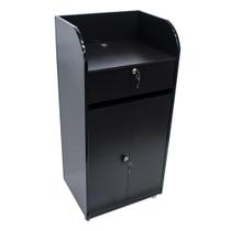 Balcão Multifuncional Multiuso Com Gaveta E Porta Preto Preto Balcão Multifuncional Multiuso Com Gaveta E Porta Preto Preto
