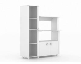 Balcão Multiuso 03 Portas BL3304 Branco - Tecno Mobili