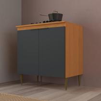 Balcão Multiuso 2 Portas 80cm Angelin/Grafite - Brisa Móveis Sul