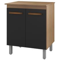 Balcao Multiuso 70cm 2 Portas 9240 Savana Preto Mobbs Savana Preto Balcao Multiuso 70cm 2 Portas 9240 Savana Preto Mobbs Savana Preto