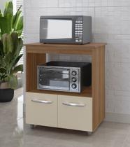 Balcão Multiuso 75cm Angela com 2 Portas 1 Nicho Para Forno - Savana/Off White Móblis