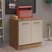 Balcão Multiuso 80cm 2 Portas Rustic/crema Madesa Balcão Multiuso 80cm 2 Portas Rustic/crema Madesa