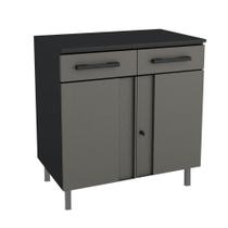 Balcão Multiuso Aço Telasul Multibox 2gv Cinza/preto Balcão Multiuso Aço Telasul Multibox 2gv Cinza/preto