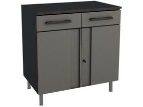 Balcão Multiuso Aço Telasul Multibox Cinza/Preto