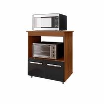 Balcão Multiuso Angela Para Cozinha Cor Savana Preto 2 Portas Moblis Balcão Multiuso Angela Para Cozinha Cor Savana Preto 2 Portas Moblis