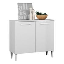 Balcão Multiuso Cantinho do Café Isa 90cm 02 Portas Branco - Desk Design