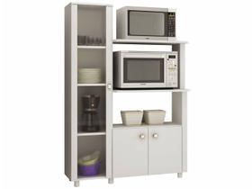 Balcão Multiuso com 3 Portas para Forno e Micro-ondas BL3304 Branco Tecnomobili
