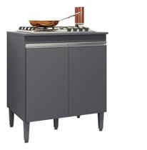 Balcão Multiuso Cooktop Andreia 4 Ou 5 Bocas Cinza