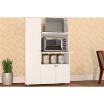 Balcão Multiuso Cozinha Âmbar 2 Fornos c/ 3 Portas 70cm Branco - Telasul Balcão Multiuso Cozinha Âmbar 2 Fornos c/ 3 Portas 70cm Branco - Telasul