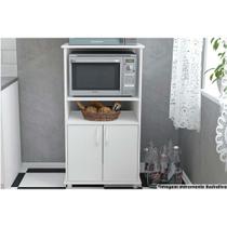 Balcão Multiuso Cozinha Blumenau c/ 2 Portas e 2 Nichos 60cm Branco - Politorno