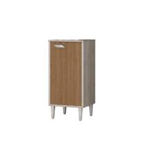 Balcão Multiuso Cozinha Filtro de Aguá 1 Porta 40cm Montado Modulo MDF Cor:Amadeirado Cinza e Marrom