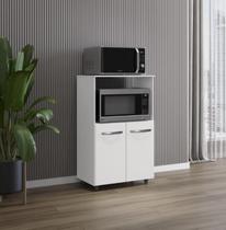 Balcão Multiuso de Cozinha com 2 Portas Tais Para Forno Microondas Branco - Moblis