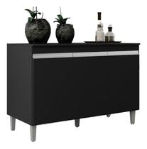 Balcão Multiuso Gabinete Manu 120cm 3 Portas C/tampo