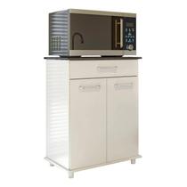 Balcão Multiuso Isis Duplo para Microondas Bebedouro Cantinho do Café 2 Portas 1 Gaveta para Sala Cozinha