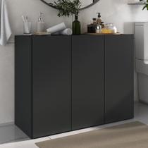 Balcão Multiuso Organizador para Banheiro 3 Portas 90cm Multimóveis MP5039