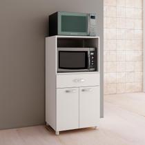Balcão Multiuso para Cozinha 57 x 115 Cm Forno Microondas MDP Branco - ClickLar