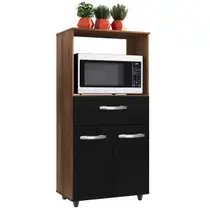 Balcão Multiuso Para Cozinha Luna 2 Portas Savana Preto Moblis Balcão Multiuso Para Cozinha Luna 2 Portas Savana Preto Moblis